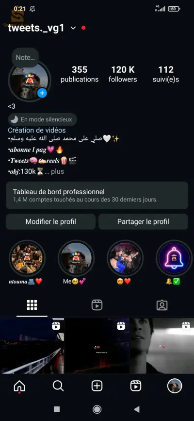 حساب انستغرام 120 الف متابع activ🇩🇿❤😍