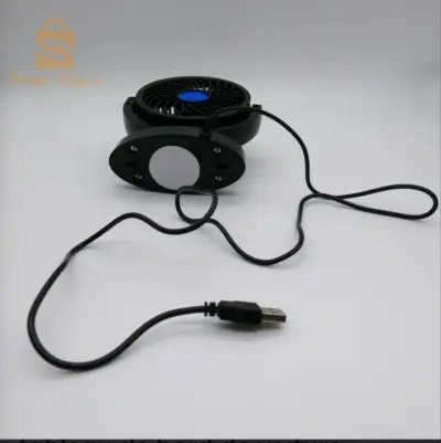 Ventilateur électrique 12V pour tableau de bord de voiture, rotatif à 360 degrés