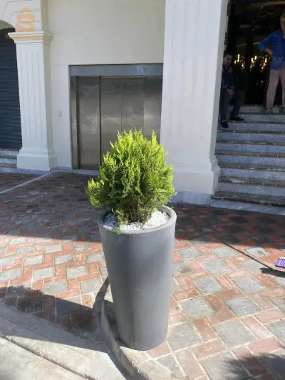 pot de fleur en polyéthylène et en résine pour décoration intérieur et extérieur محابس