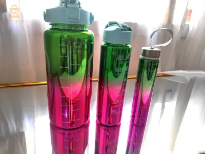 Bouteille d'eau de sport 3 pièces en plastique