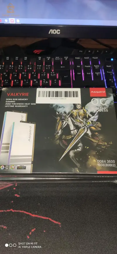 RAM ASGARD DDR4 rgb 3600 mhz 16g b(8+8)/3200 mhz simple 8gb et 16gb neufs jamais utilisé