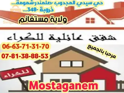 كراء شقق باليوم مجهزة _مستغانم _