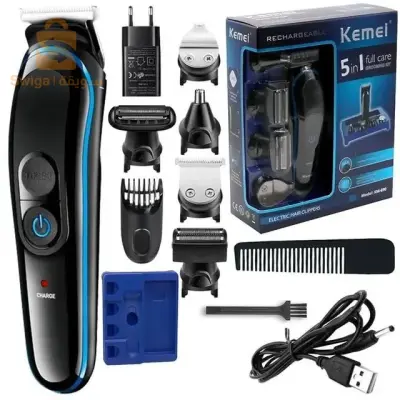 Kemei tondeuse électrique 5 in 1 ful carre pour hommes km-690