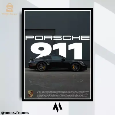 لوحات للحائط ( Porsche 911 + Porsche Taycan )