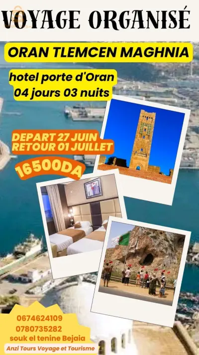 voyage organisé Oran Tlemcen Maghnia