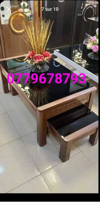 Table basse en bois hêtre