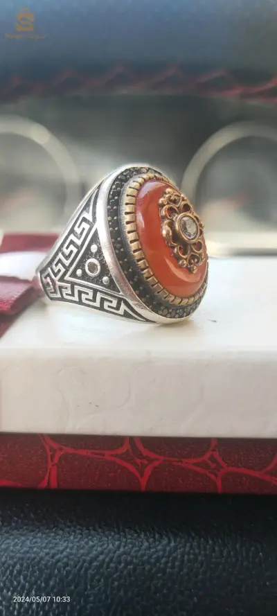 خاتم فضة تركي انيق