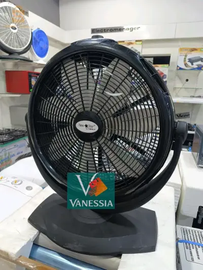 Ventilateur 2en1 de sol & mural cobra noir 7 lames