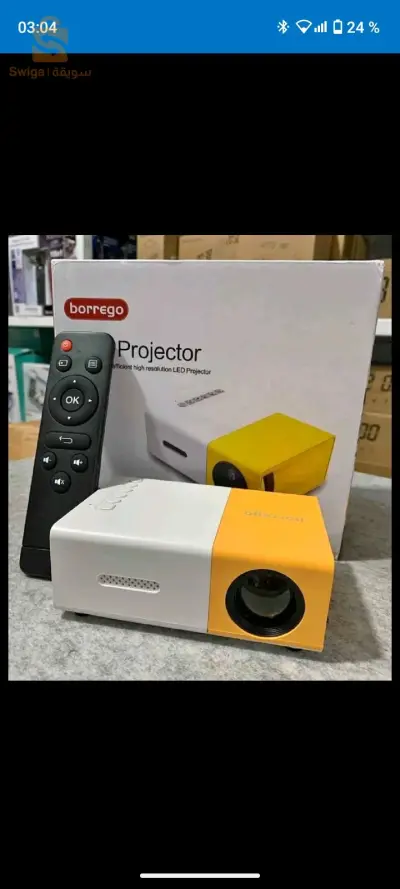 Borrego Mini Portable HD LED Projector.
Imaging Technology: TFT LCD.
Native Resolution: 320*240 Pixels.
Supported Resolution: 1920*1080 Pixels.
Focus Mode: Manual Operation.
Light: LED.