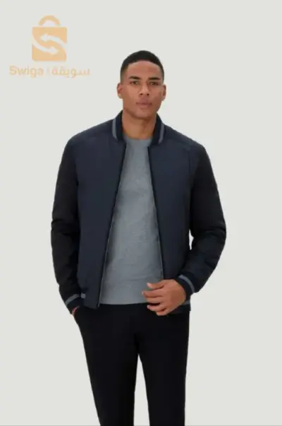 Blouson teddy bimatière chic marine izac