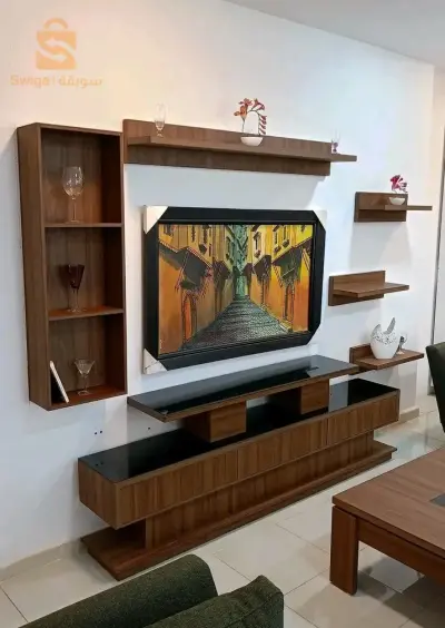 Meuble tv avec étagères