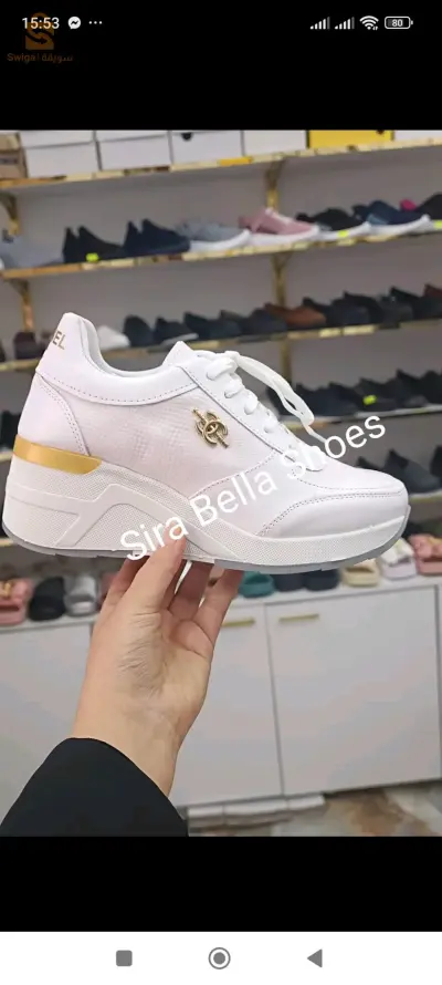 Basket blanc talon 6 cm top