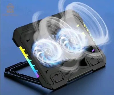 Refroidisseur Professional Avec 2 Ventilateurs 7 Positions Pour Laptop Avec Support Mobile RGB