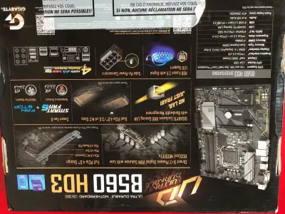 Carte Mère Utilisée B560 HD3 LGA 1200(accepter Intel processeur génération 10-11