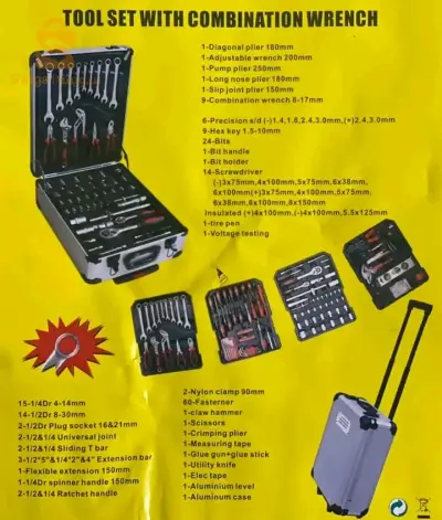 Caisse A Outils 187 Pièce - Gris
Tool Box Valise Porte Outils Professionnels