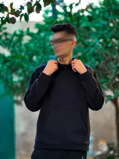 Hoodies black black sample and Over size