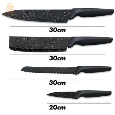 Un ensemble de couteaux et outils de cuisine professionnels