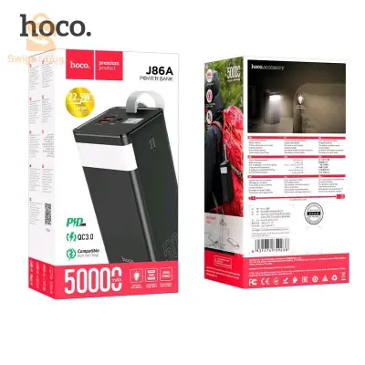 power Banque d'alimentation HOCO J86A Powermaster 22,5W 50000mAh Avec Affichage LCD et Lampe douce