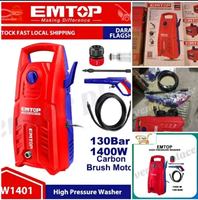 Nettoyeur haut pression EMTOP 130bar/1400w$🤍🤍