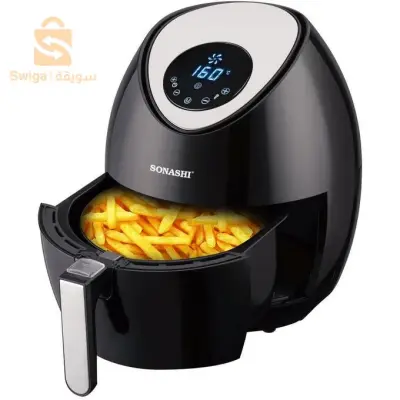 Sonashi Friteuse sans huile 4,2L électrique et puissante 1400W avec écran digitale 80-200