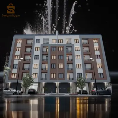 شقة f3 نصف جاهزة مع إمكانية تجهيز