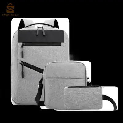 Sac à Dos Multifonctionnel 3Pcs Sortie USB Emplacement PC Portable