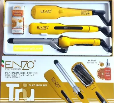 Pack Lisseur & Brosse & Boucleur 990°F 50W ENZO EN-3955W 4