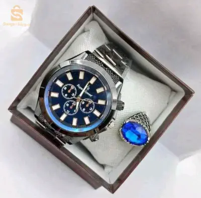 ساعات يد رجالية مختلفة مع الخاتم و العلبة 🎁✅Different men's watches with ring and box 🎁✅