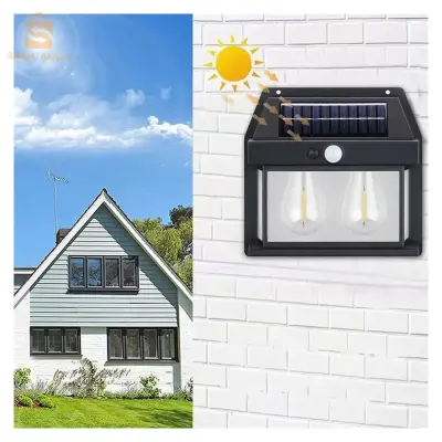 Double Lanterne Vintage Bougie, nouvelle lampe murale à induction solaire