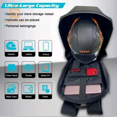 Crylander Motorcycle Backpack with 3D LED Display, Expandable and Waterproof
