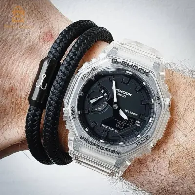 Montre Casio G-Shock Transparant Blanc , Fond noir