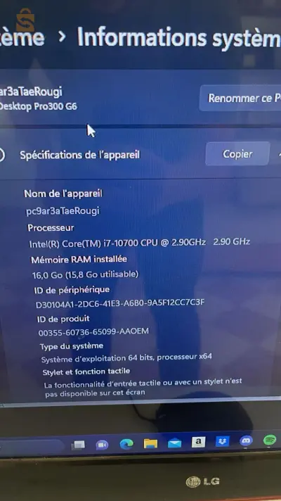pc hp pro 300 g6