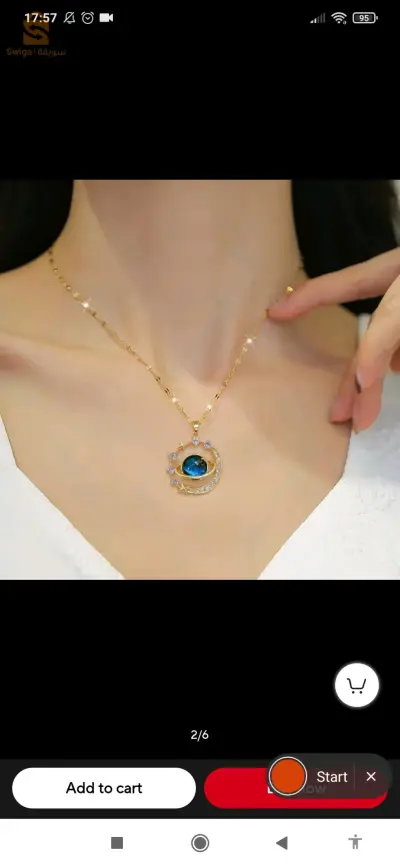 Planet and sky necklace