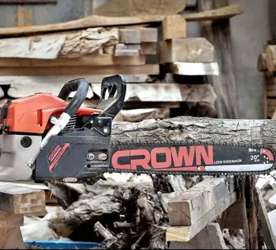 CROWN Scie à Chaîne à Essence 450mm 45cc 1800W CT20101-18  منشار كراون