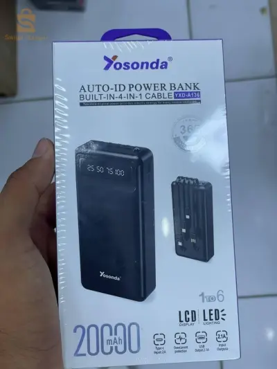 PowerBank Yosonda 20000mAh Fast 4in1 cables