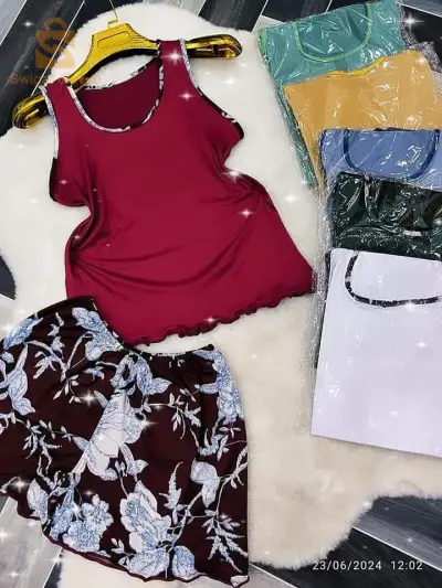 بيستي وشورت فاللارج قطني ومريح