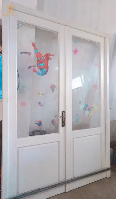 2 portes vitrées