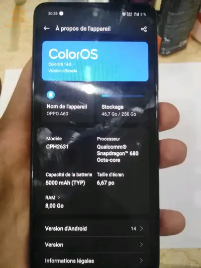 Oppo a60 boîte machi smana m3h douzanou
