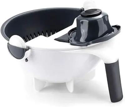 Pot Coupe-Légumes 9in1 Multifonction Avec Panier De Vidange + Éplucheur V2