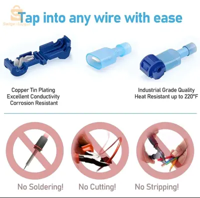 Connecteur rapide T-tap étanche avec cosse mâle