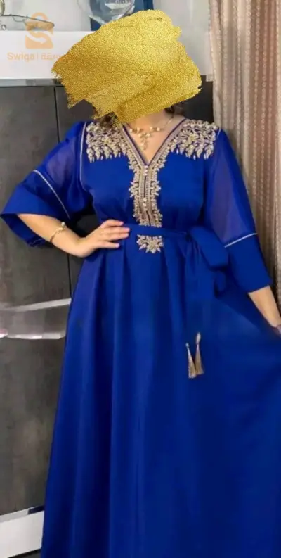 Robe caftan / Bleu roi foncé