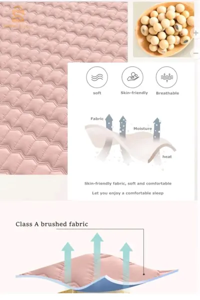 Drap Housse Protection de Matelas en Coton épaissi matelassé