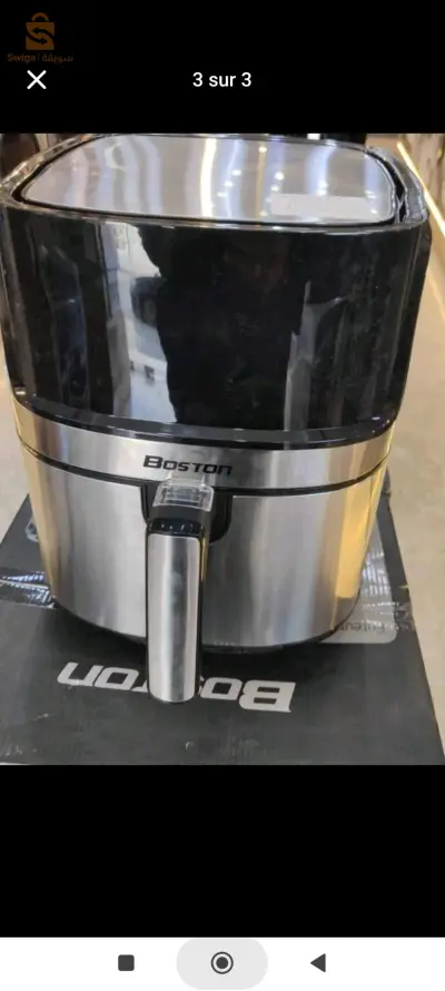 👈 مقلاة هوائية من شركة  boston  بوسطن 
Boston Air Fryer – 5.5 litres – 1700 watt
Reference:  az-167
👈 1700 واط 
السعر:  💲 16500 دج💲 مليون و 650 الف فقط. 🎊