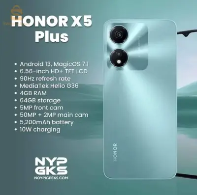 Telephone honor X5 plus