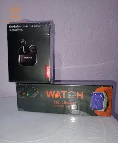 pack complet : Lenovo LP 40 pro original ✅+ smart watch bluetooth