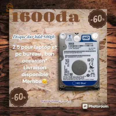 disque dur hdd 500gb 1600elf bark🤩