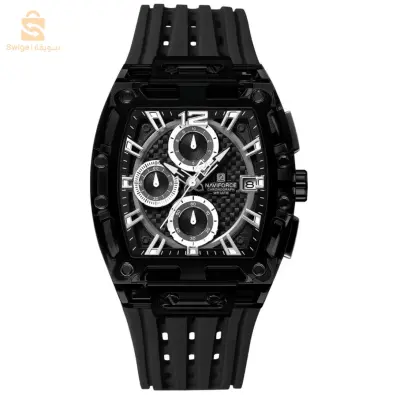 NAVIFORCE-Montre Tonneau Transparente pourHomme, Montres à Quartz, Etanche, dehors de Luxe, Out Door, Nouveau Design, 2024