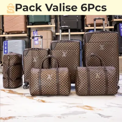 	Pack de Valise 6Pcs de Haute Qualité Motif LV