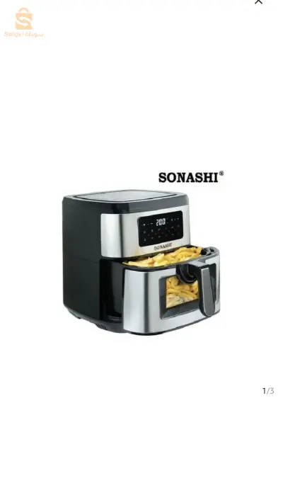 Friteuse sans Huile SONASHI-FRANCE 9.2Litres-8programmes-Ecran tactile LED-2000W-GRIS