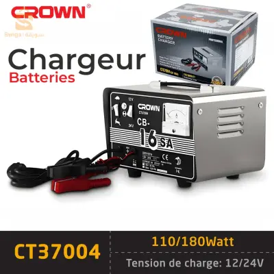 	Crown Chargeur De Batterie 12-24V 180W CT37004